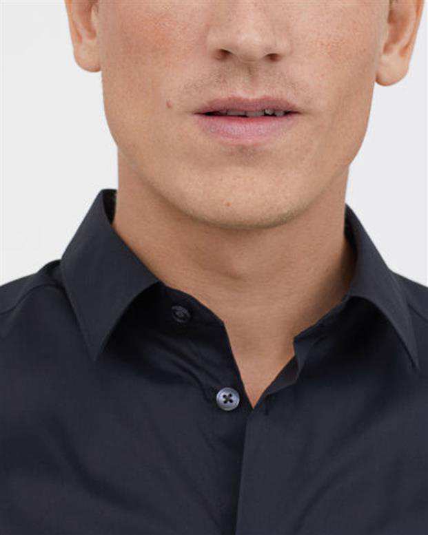 پیراهن مردانه رسمی سرمه‌ای تیره H&M